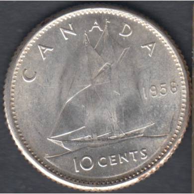1956 - Dot - B.Unc - Canada 10 Cents