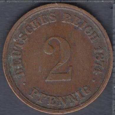 1874 D - 2 Pfennig - Allemagne