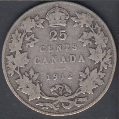 1912 - VG - Canada 25 Cents