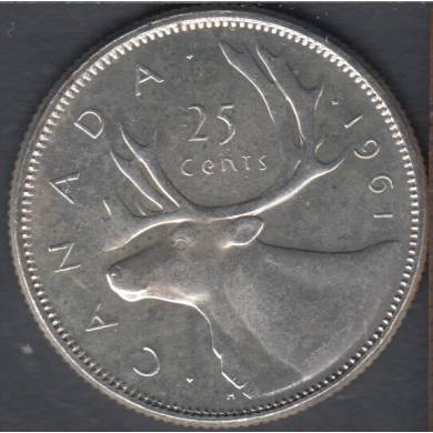 1961 - Unc - Canada 25 Cents