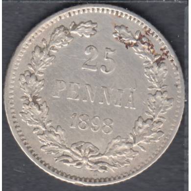 1898 L - 25 Pennia - EF - Finland