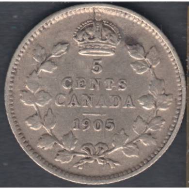 1905 - Fine - Canada 5 Cents
