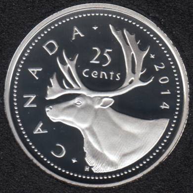 2014 - Proof - Fine Silver - Canada 25 Cents