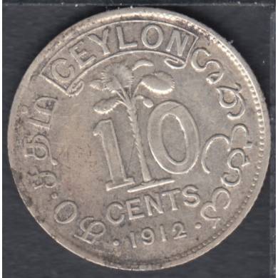 1912 - 10 Cents - Ceylon