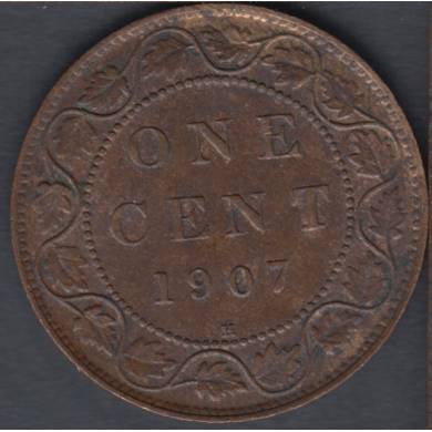 1907 H - AU/UNC - Canada Large Cent