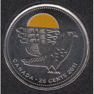 2011 - B.Unc - Falcon Col. - Canada 25 Cents