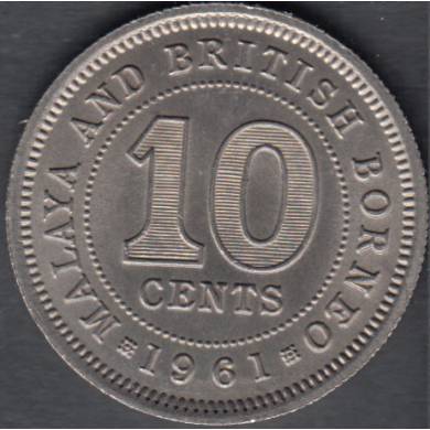 1961 - 10 Cents - B. Unc - Malaya & British Borneo