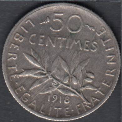 1918 - 50 Centimes - Polished - France
