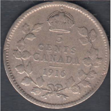 1916 - VG - Canada 5 Cents