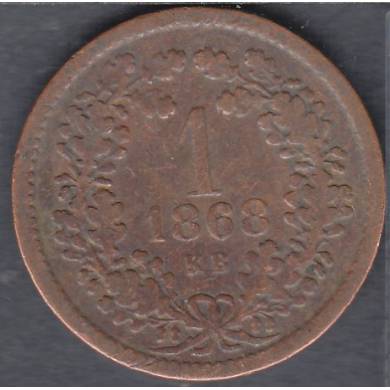 1868 KB - 1 Krajczar - Hongrie