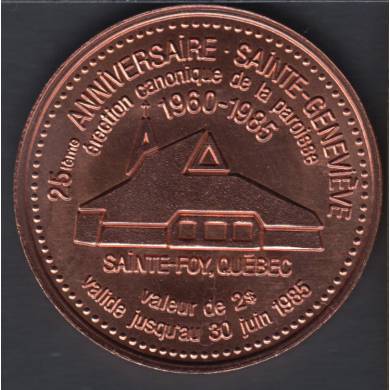 Sainte-Geneviève (Ste-Foy) - 1985 - Groupe Scout - Guide - Natural Copper - 200 pcs - $2 Trade Dollar