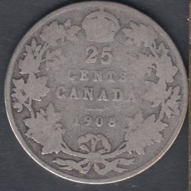 1908 - Good - Canada 25 Cents