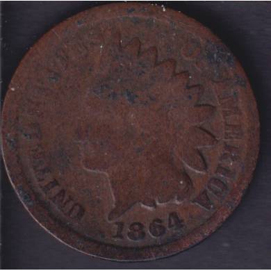 1864 - Good - Indian Head Small Cent USA