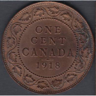 1918 - EF - Cleaned - Canada Large Cent