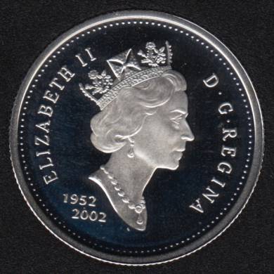2002 - 1952 - Proof - Silver - Canada 25 Cents