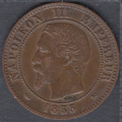 1855 B - 2 Centimes - France