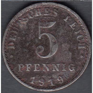 1919 A- 5 Pfennig - FR - Germany