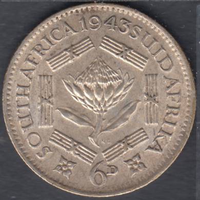 1943 - 6 Pence - VF+ - Afrique du Sud