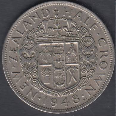 1948 - 1/2 Crown - New Zeland