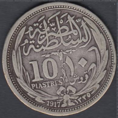 AH 1335 - 1917 - 10 Piastres - Egypt