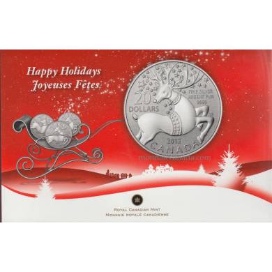 2012 - $20 for $20 - Fine Silver Coin - Magical Reindeer