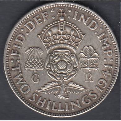 1941 - Florin (Two Shillings) - VF+ - Grande  Bretagne