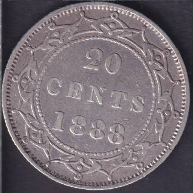 1888 - VF - 20 Cents - Newfoundland