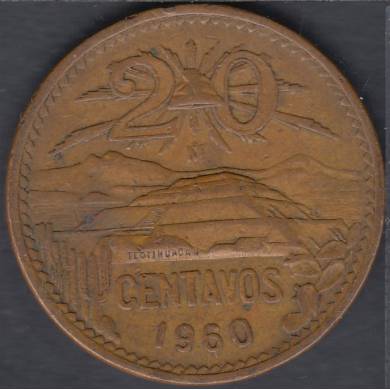1960 Mo - 20 Centavos - Mexique