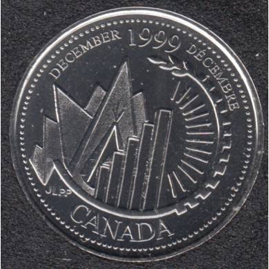 1999 - #912 B.Unc - December - Canada 25 Cents