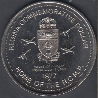 1977 - Regina - Home of the RCMP - Trade Dollar de Commerce