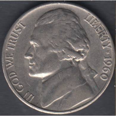 1960 D - EF - Jefferson - 5 Cents