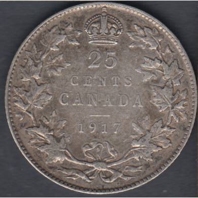 1917 - VF - Canada 25 Cents