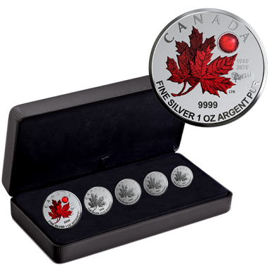 2020 - Pure Silver 5-Coin Maple Leaf Fractional Set - O Canada