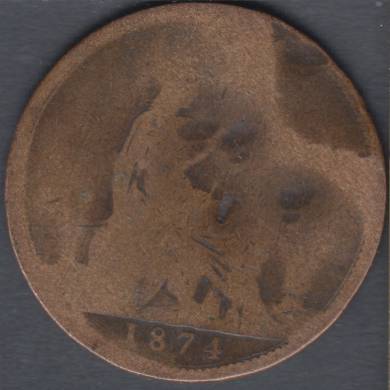 1874 - 1 Penny - Damaged - Great Britain