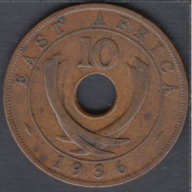 1936 - 10 Cents - 10.74 gr - Afrique de L'est