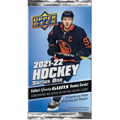 2021-22 Upper Deck Series 1 - Hockey - 1 Paquet de 8 Cartes