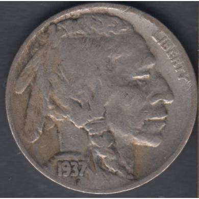 1937 S - Fine - Indian Head - 5 Cents