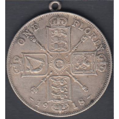 1918 - 1 Florin (Two Shilling) - Médaille - Grande Bretagne