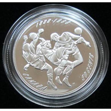 1998 - 50 Cents Sterling Silver - Épreuve Numismatique - Soccer
