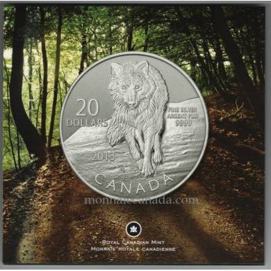 2013 - $20 for $20 Fine Silver Coin - Wolf