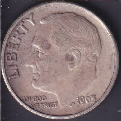 1963 - Roosevelt - 10 Cents USA