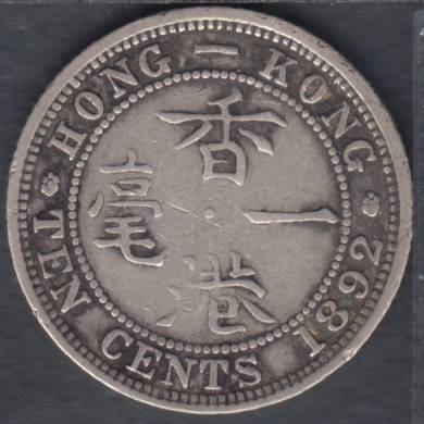 1892 - 10 Cents - Hong Kong