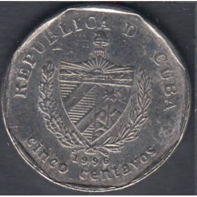 1996 - 5 Centavos - Peso Convertible - Cuba
