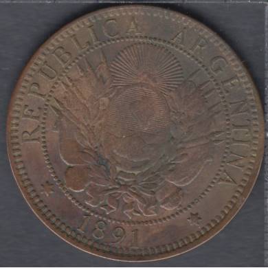 1891 - 2 Centavos - Argentine