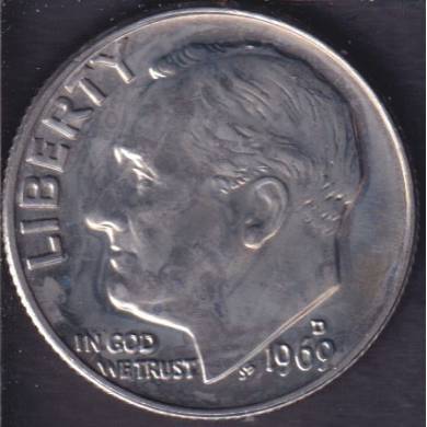 1969 D - B.Unc - Roosevelt - 10 Cents USA