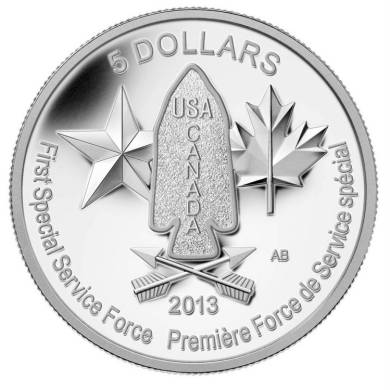 2013 - $5 - Fine Silver Coin - Devil's Brigade