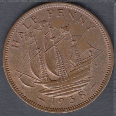 1938 - Half Penny - Unc - Great Britain