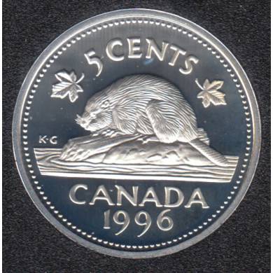 1996 - Proof - Argent - Canada 5 Cents
