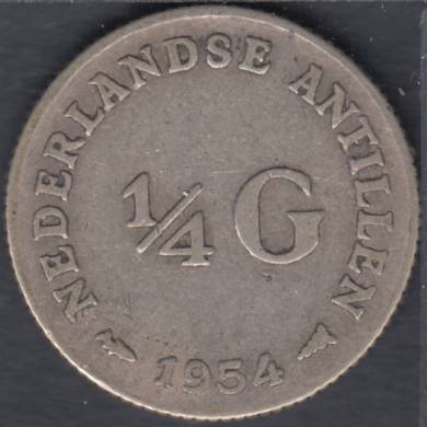1954 - 1/4 Gulden - Netherlands Antilles