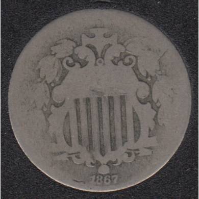 1867 - Shield - Without Rays - 5 Cents